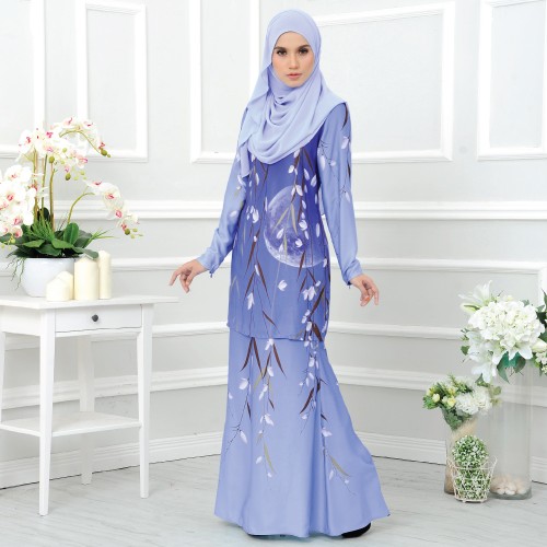 ENCHANTED KURUNG MODEN - ORIENT BLUE (3)